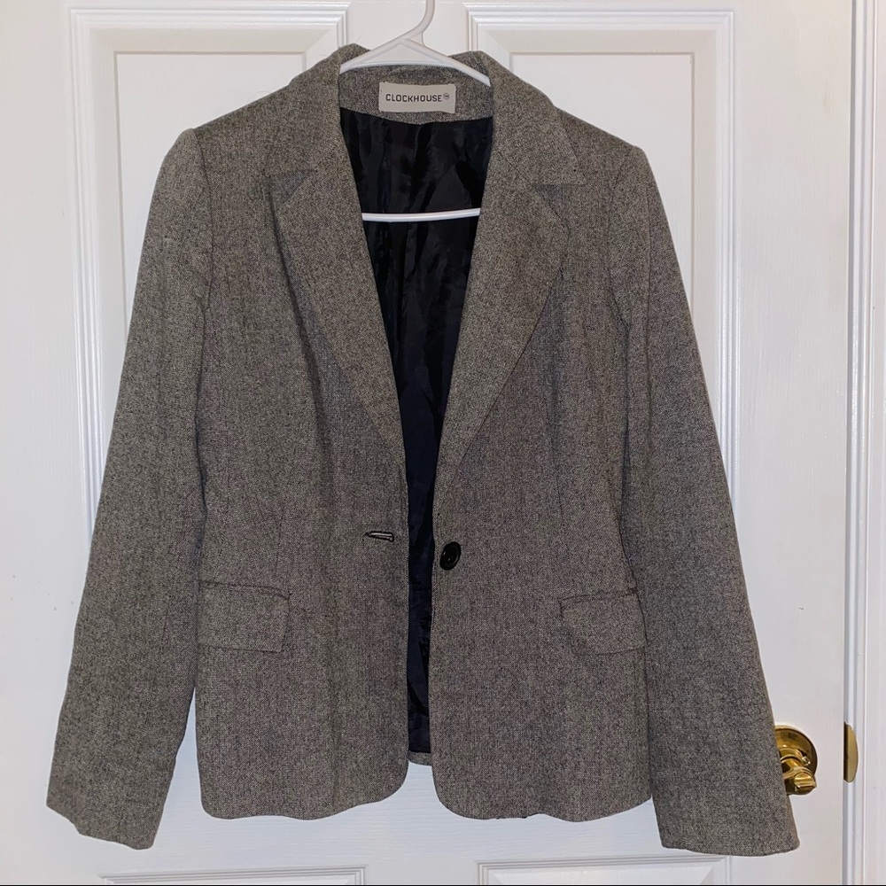 Wool gray blazer